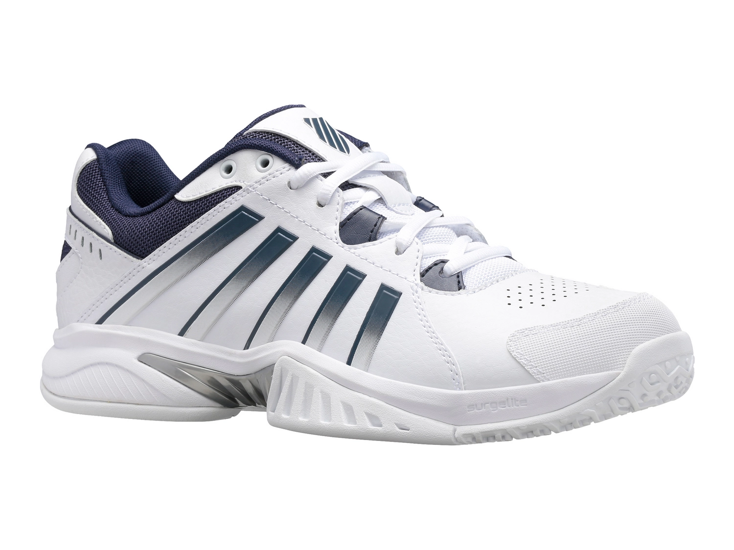 K-Swiss Chaussures De Tennis K Swiss Men Receiver V Omni White Peacoat Silver 4 K-Swiss Chaussures De Tennis K Swiss Men Receiver V Omni White Peacoat Silver – Image 2