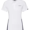 Polo HEAD Fille Club Tech White Dark Blue -Tennis Soldes Boutique 1 816449 2