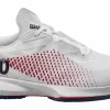 Chaussures De Tennis Wilson Femme Kaos Swift 1.5 Clay White Deja Vu Blue Wilson Red -Tennis Soldes Boutique 1831163wrs3331200kaosswift15cc2024womenswhitedejavubluewilsonredpnghigh res no bg
