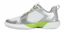 Chaussures De Tennis K-Swiss Women Ultrashot 3 HB White Gray Violet Lime Green -Tennis Soldes Boutique 184729498415 95604 no bg