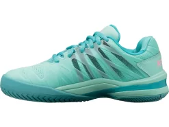 Chaussure De Tennis K-Swiss Women Ultrashot 2 White Aruba Blue Soft Neon Pink -Tennis Soldes Boutique 96168 435.04