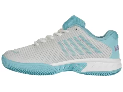 K-Swiss Chaussures De Tennis K Swiss Women Hypercourt Express 2 HB Brilliant White Angel Blue Sheer Lilac -Tennis Soldes Boutique 96614 190.04