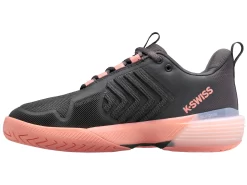 K-Swiss Chaussures De Tennis K Swiss Women Ultrashot 3 Asphalt Peach Amber White -Tennis Soldes Boutique 96988 007.04