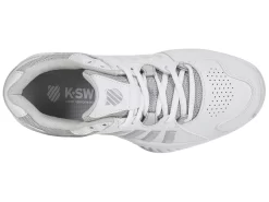 K-Swiss Chaussures De Tennis K Swiss Women Receiver V Carpet White Vapor Blue Silver -Tennis Soldes Boutique 97917 974.06