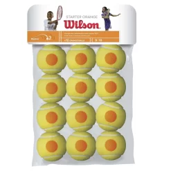 Balles De Tennis Wilson Starter Orange T 12 Pack Jaune Orange