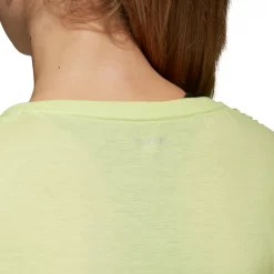 T-shirt Adidas Melbourne Tee Women Semi Frozen Yellow/Chalk Blue -Tennis Soldes Boutique ce0399 app on model detail 3 white