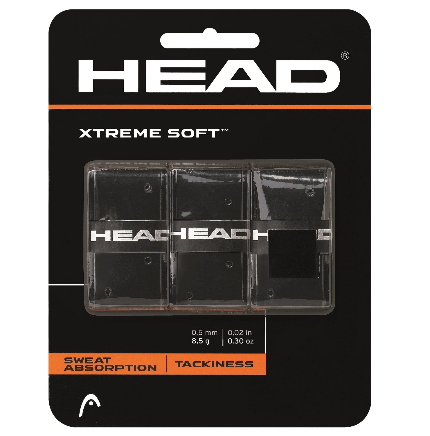 Surgrip HEAD XtremeSoft Grip 36 Stuks BK 3 Surgrip HEAD XtremeSoft Grip 36 Stuks BK