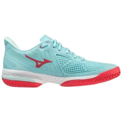 Chaussures De Tennis Mizuno Femme Wave Exceed Tour 5AC Tanager Turquoise Fiery Coral 2 Blanc -Tennis Soldes Boutique sh 61ga227120 03 2000