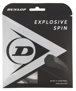 Cordage De Tennis Dunlop Explosive Spin 16G Black 1.30mm/12m